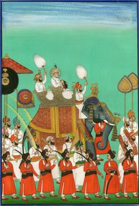 Jodhpur Rajah elefánton lovagolva, kb. 1780