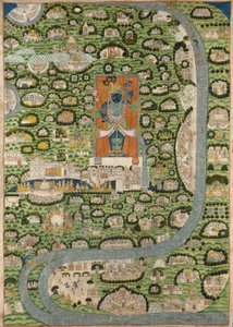 Egy pichwai a Vraj Parikrama Jatra-ból, India, Rajasthan alkotó: Indian School