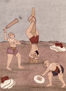 Fizikai bravúrokat végrehajtó akrobaták alkotó: Indian School