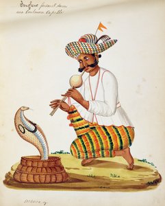 Egy indiai kígyóbűvölő kobrával, egy francia rajzalbumból alkotó: Indian School
