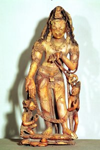 Avalokitesvara figura, Kasmírból alkotó: Indian School