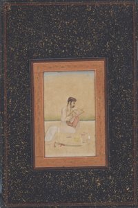 Behzad, a szemüveges festő (papíron tinta, szín és arany) alkotó: Indian School
