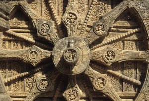 Szekérkerék a Surya templom alján alkotó: Indian School