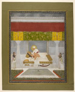 Chitarman II (Kalyan Das), Muhammad Shah Making Love, 1735 körül (gouache, papír) alkotó: Indian School