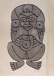 Egy Taino indiai motívum másolata alkotó: Indian School