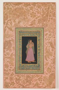 Udvarhölgy, Mogul dinasztia, Aurangzeb uralkodása, 1660-1700 körül (tus és akvarell, papír) alkotó: Indian School