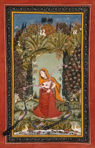 Gauri Ragini, Malkos, 1770 körül (átlátszatlan WC papíron) alkotó: Indian School
