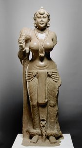 Istennő légyhabverővel, Didarganj Patna kultúra, ie 300 (csiszolt homokkő) alkotó: Indian School