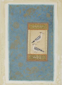 Hoopoes, 1590 körül (átlátszatlan wc és arany papíron) alkotó: Indian School