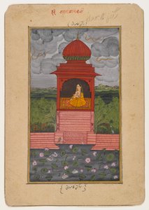 Kamodani Ragini, oldal egy szétszórt Ragamala sorozatból, 1800 körül (wc papíron) alkotó: Indian School