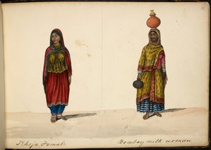 Khoja nő; Bombay tejeladó alkotó: Indian School