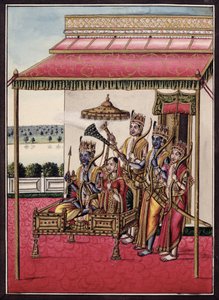 MSS EUR C 116/1 f.13v Rama, az „Adhyatma Ramayana” hindu eposzból alkotó: Indian School