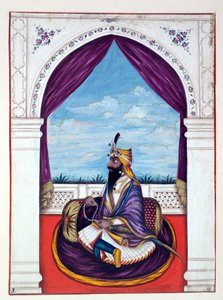 Maharaja Kharak Singh, A Pandzsáb királysága, uralkodói és főnökei, I. kötet, egy azonosítatlan indiai művész 27 akvarell tanulmányából álló kötet, 1840 körül (wc) alkotó: Indian School