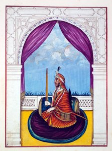 Maharaja Nau Nihal Singh, A Pandzsáb királysága, uralkodói és főnökei, I. kötet, egy azonosítatlan indiai művész 27 akvarell tanulmányából álló kötet, 1840 körül (wc papíron) alkotó: Indian School