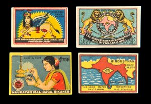 Matchbox címkék alkotó: Indian School