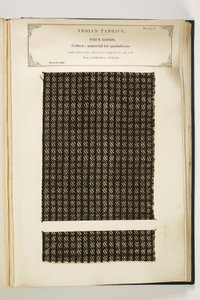 John Forbes Watson 1866-ban publikált anyaga Pantaloons, Loodiana, Punjab, Piece Goods, The Collection of the Collection of the Textile Manufacturers of India alkotó: Indian School