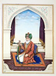 Nawab Mozaffir Khan (Multani), A Pandzsáb királysága, uralkodói és főnökei, II. kötet, 30 akvarell tanulmányból álló kötet egy azonosítatlan indiai művésztől, 1840 körül (wc papíron) alkotó: Indian School