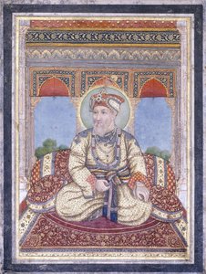 II. Akbar Shah portréja, 19. század eleje alkotó: Indian School