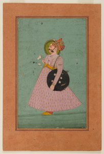 Maharaja Bakhat Singh portréja, 19. század eleje (átlátszatlan wc aranypapíron) alkotó: Indian School
