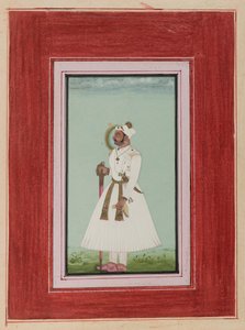 Rao Vir Singh portréja, 1780-1790 körül (átlátszatlan wc és arany papíron) alkotó: Indian School