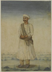 Férfi portré (akvarell papíron) alkotó: Indian School