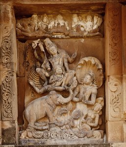 Dombormű Visnu templomából, i.sz. 500 körül alkotó: Indian School
