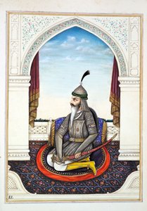 Sirdar Harri Singh, A Pandzsáb királysága, uralkodói és főnökei, I. kötet, egy azonosítatlan indiai művész 27 akvarell tanulmányából álló kötet, 1840 körül (wc papíron) alkotó: Indian School