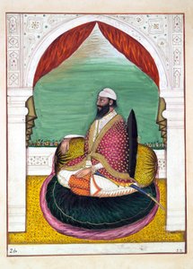 Sirdar Mangal Singh, A Pandzsáb királysága, uralkodói és főnökei, I. kötet, egy azonosítatlan indiai művész 27 akvarell tanulmányából álló kötet, 1840 körül (wc papíron) alkotó: Indian School