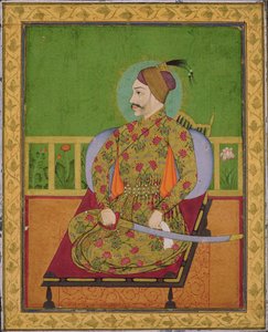 Abdullah Qutubshah Golconda szultána (reg.1626-72) Deccan, Mogul, 1640 körül (guache, arany és ezüst papíron) alkotó: Indian School