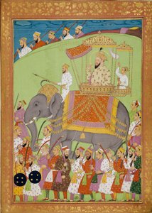 Babes szultán egy elefánton. Indiai és perzsa miniatúrák: Niccolo Manucci (1638-1717) „India története Tamertantétól Orangreybig”. B.N., Párizs. alkotó: Indian School