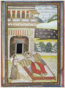 Az elhagyott Rani, egy Ragamala, Rajasthan Iskolából alkotó: Indian School