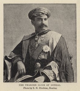 Thakore Sahib of Gondal (metszet) alkotó: Indian School
