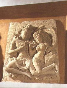 Visnu kozmikus dicsőségben, shmológiában, Gujaratban (kő) alkotó: Indian School