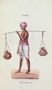 A Watercarrier az „India különböző kasztjainak kivonatából”, Venkata Ramasvani, kiadta a „Madrast” alkotó: Indian School