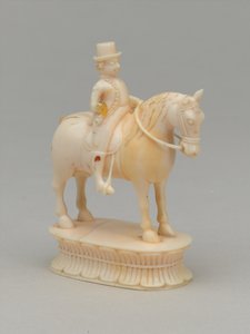 Fehér lovag, sakkfigura, India, 1820 körül alkotó: Indian School
