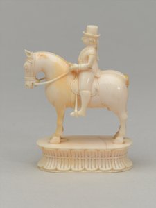 Fehér lovag, sakkfigura, India, 1820 körül alkotó: Indian School
