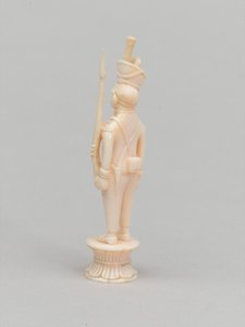 Fehér gyalog, sakkfigura, India, 1820 körül alkotó: Indian School