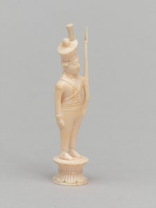 Fehér gyalog, sakkfigura, India, 1820 körül alkotó: Indian School