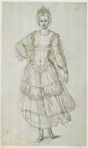 A Reggel lánya, 1611 körül (toll és tinta papíron) alkotó: Inigo Jones