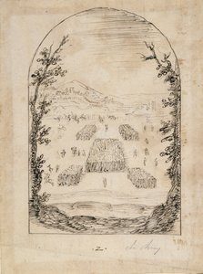 Egy hadsereg (toll és tinta papíron) alkotó: Inigo Jones