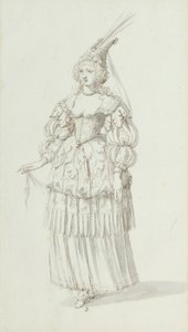 Chloris: alternatív vázlat Henrietta Maria számára, 1631 körül (toll és tinta papíron) alkotó: Inigo Jones