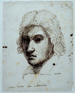 Guercino rajza (toll és tinta papíron) alkotó: Inigo Jones