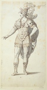 Végső terv Oberon ruhájához, 1611 körül (toll és tinta papíron)