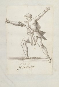 Gladiátor (toll és tinta papíron) alkotó: Inigo Jones