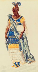 Maszk: Niger lánya, 1608 körül (akvarell papíron)