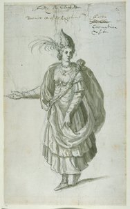 Bereniké egyiptomi királynő (toll és tinta papíron) alkotó: Inigo Jones