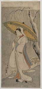 Segawa Kikunojo II as the Heron Maiden from the series Ichimura Theater, 1770. alkotó: Ippitsusai Bunchō