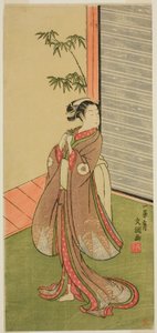 A színész Iwai Hanshiro IV női szerepben alkotó: Ippitsusai Bunchō
