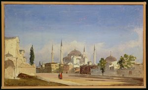 Haghia Sophia, Konstantinápoly, 1843 alkotó: Ippolito Caffi