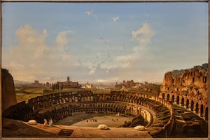 A Colosseum belső képe alkotó: Ippolito Caffi